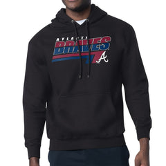 Atlanta Braves Starter Logo Push Graphic Hoodie - Black Hoodies