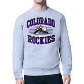 Colorado Rockies Starter Team Grit Graphic Fleece Pullover Sweatshirt - Heather Gray Pullover