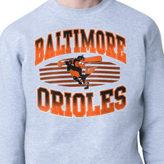 Baltimore Orioles Starter Team Grit Graphic Fleece Pullover Sweatshirt - Heather Gray Pullover