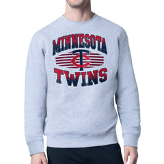 Minnesota Twins Starter Team Grit Graphic Fleece Pullover Sweatshirt - Heather Gray Pullover