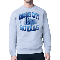 Kansas City Royals Starter Team Grit Graphic Fleece Pullover Sweatshirt - Heather Gray Pullover