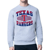 Texas Rangers Starter Team Grit Graphic Fleece Pullover Sweatshirt - Heather Gray Pullover