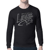 Detroit Lions Starter Modern Tailsweep Graphic Long Sleeve T-Shirt Black