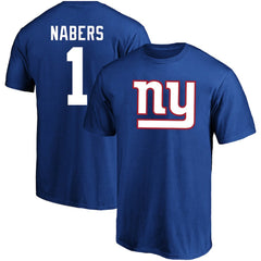 Malik Nabers New York Giants Big & Tall Player Name & Number T-Shirt Royal