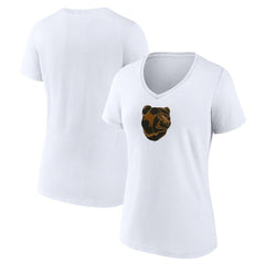 NHL Boston Bruins Women's Primary Logo V-Neck T-Shirt - White