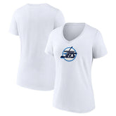 NHL Winnipeg Jets Women's Primary Logo V-Neck T-Shirt - White