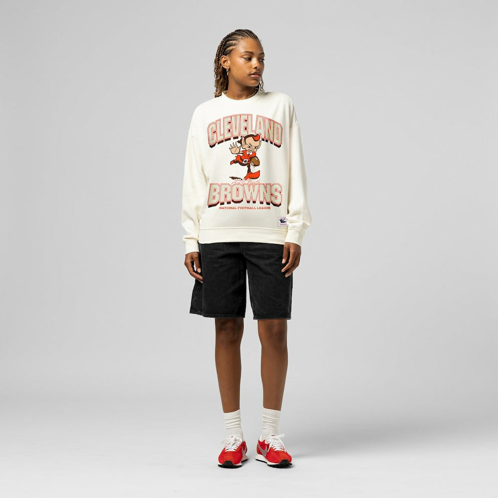 Cleveland Browns Women's Tonal Arch Sweatshirt Cream