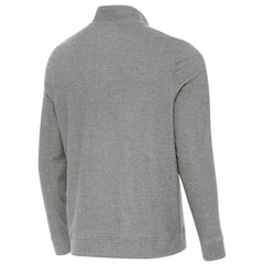 Tampa Bay Buccaneers Antigua 50th Season Subtle Quarter-Zip Sweatshirt Heather Black