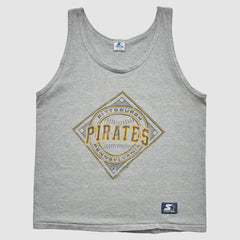 Pittsburgh Pirates Starter 1989 Tank - Gray - M By Fanatics Real Vintage Tanks