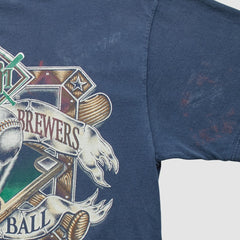 Milwaukee Brewers 1996 T-Shirt - Navy - M By Fanatics Real Vintage T-shirts