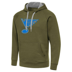 NHL St. Louis Blues Antigua Victory Pullover Hoodie - Olive