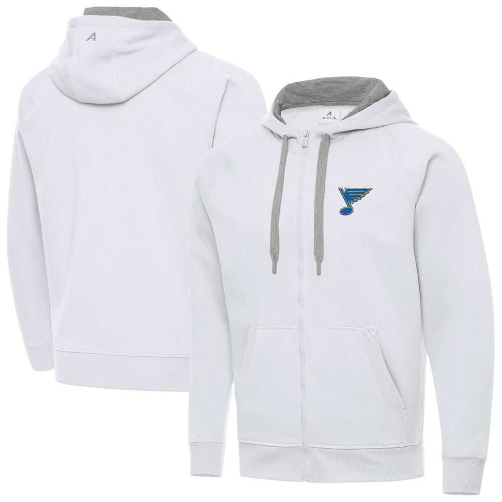 NHL St. Louis Blues Antigua Victory Full-Zip Hoodie - White