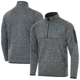 NHL St. Louis Blues Antigua Fortune Quarter-Zip Pullover Jacket - Heather Gray