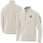 NHL Boston Bruins Antigua Fortune Quarter-Zip Pullover Jacket - Oatmeal