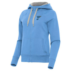 NHL St. Louis Blues Antigua Women's Victory Full-Zip Hoodie - Blue