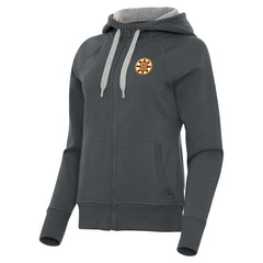 NHL Boston Bruins Antigua Women's Victory Full-Zip Hoodie - Charcoal