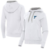 NHL St. Louis Blues Antigua Women's Victory Full-Zip Hoodie - White