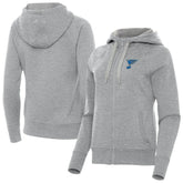 NHL St. Louis Blues Antigua Women's Victory Full-Zip Hoodie - Heather Gray