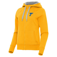 NHL St. Louis Blues Antigua Women's Victory Full-Zip Hoodie - Gold