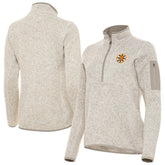 NHL Boston Bruins Antigua Women's Fortune Half-Zip Pullover - Oatmeal