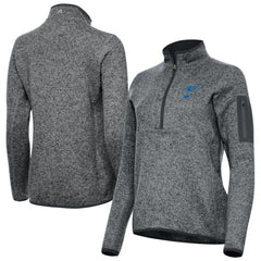 NHL St. Louis Blues Antigua Women's Fortune Half-Zip Pullover - Heather Black