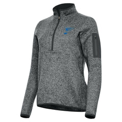 NHL St. Louis Blues Antigua Women's Fortune Half-Zip Pullover - Heather Black