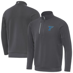 NHL St. Louis Blues Antigua Generation Quarter-Zip Pullover Top - Pewter