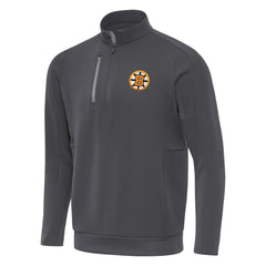 NHL Boston Bruins Antigua Generation Quarter-Zip Pullover Top - Pewter