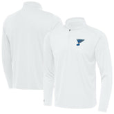 NHL St. Louis Blues Antigua Tribute Lightweight Quarter-Zip Pullover - White