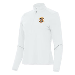 NHL Boston Bruins Antigua Women's Tribute Half-Zip Pullover - White