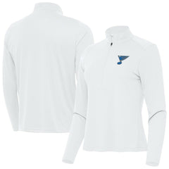 NHL St. Louis Blues Antigua Women's Tribute Half-Zip Pullover - White