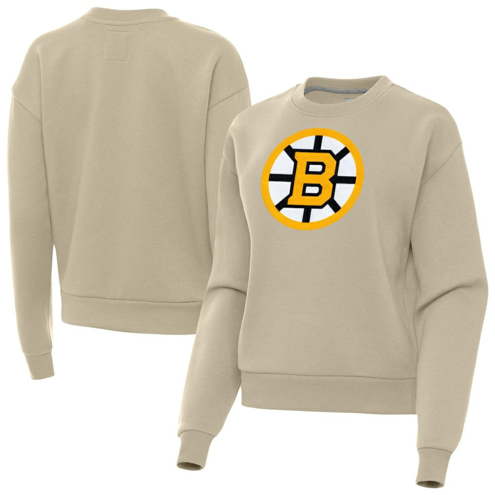 NHL Boston Bruins Antigua Women's Victory Pullover Sweatshirt - Khaki