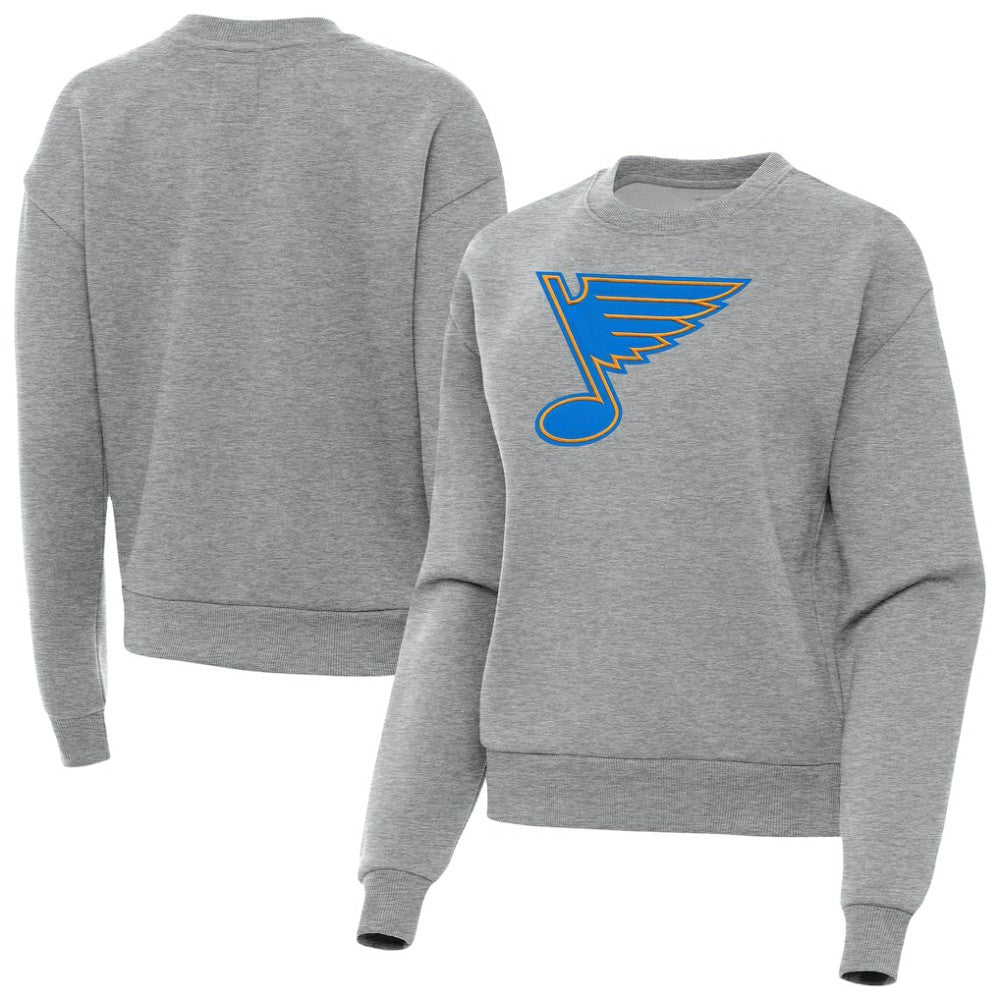 NHL St. Louis Blues Antigua Women's Victory Pullover Sweatshirt - Heather Gray