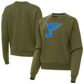 NHL St. Louis Blues Antigua Women's Victory Pullover Sweatshirt - Olive