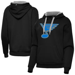 NHL St. Louis Blues Antigua Women's Victory Pullover Hoodie - Black