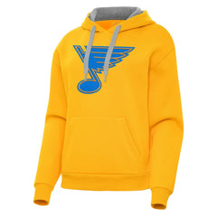 NHL St. Louis Blues Antigua Women's Victory Pullover Hoodie - Gold
