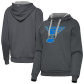 NHL St. Louis Blues Antigua Women's Victory Pullover Hoodie - Charcoal