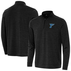 NHL St. Louis Blues Antigua Bright Quarter-Zip Pullover - Heather Black