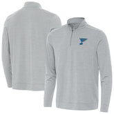 NHL St. Louis Blues Antigua Bright Quarter-Zip Pullover - Heather Gray
