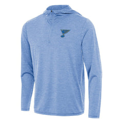 NHL St. Louis Blues Antigua Tidy Quarter-Zip Hoodie - Heather Blue