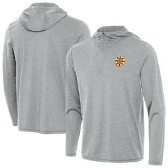 NHL Boston Bruins Antigua Tidy Quarter-Zip Hoodie - Heather Gray