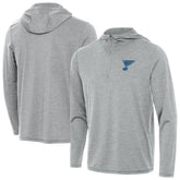 NHL St. Louis Blues Antigua Tidy Quarter-Zip Hoodie - Heather Gray