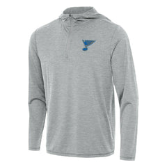 NHL St. Louis Blues Antigua Tidy Quarter-Zip Hoodie - Heather Gray