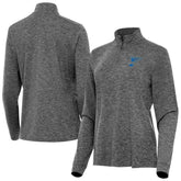 NHL St. Louis Blues Antigua Mentor Long Sleeve Quarter-Zip Mock Polo - Heather Black