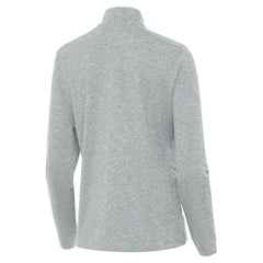 NHL St. Louis Blues Antigua Mentor Long Sleeve Quarter-Zip Mock Polo - Heather Gray