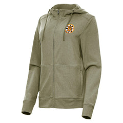 NHL Boston Bruins Antigua Women's Seeker Full-Zip Hoodie - Olive