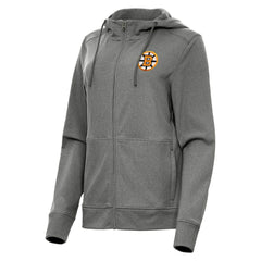 NHL Boston Bruins Antigua Women's Seeker Full-Zip Hoodie - Heather Black