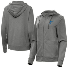 NHL St. Louis Blues Antigua Women's Seeker Full-Zip Hoodie - Heather Black