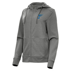 NHL St. Louis Blues Antigua Women's Seeker Full-Zip Hoodie - Heather Black