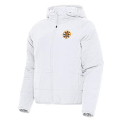 NHL Boston Bruins Antigua Women's Raglan Universe Full-Zip Hooded Jacket - White